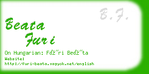 beata furi business card